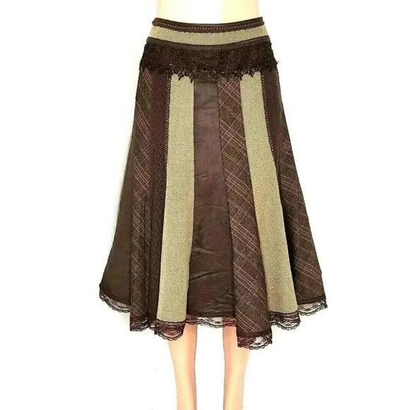 Nygard Collection Brown A-Line Skirt - Picture 1 of 4